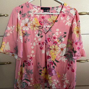 Sanctuary Pink Floral Blouse